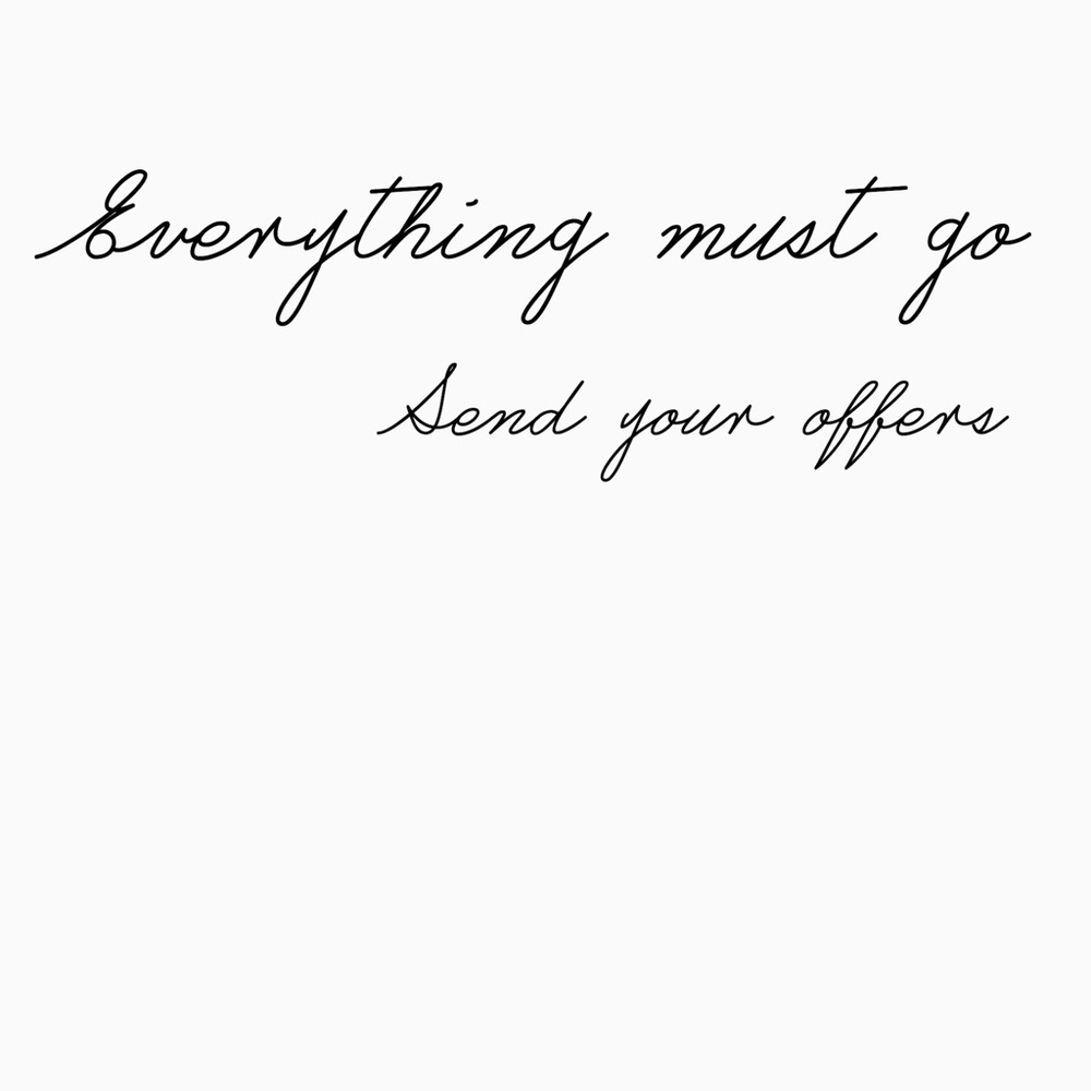 CLOSET CLEAN OUT SALE